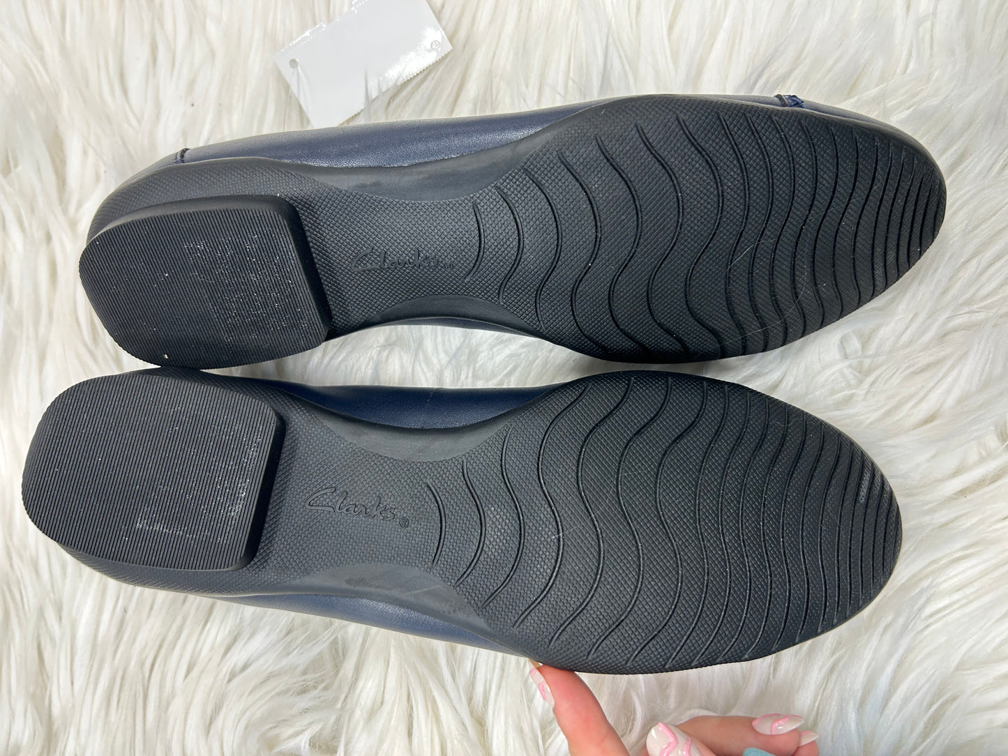 Shoes Flats By Clarks In Navy, Size:9.5
