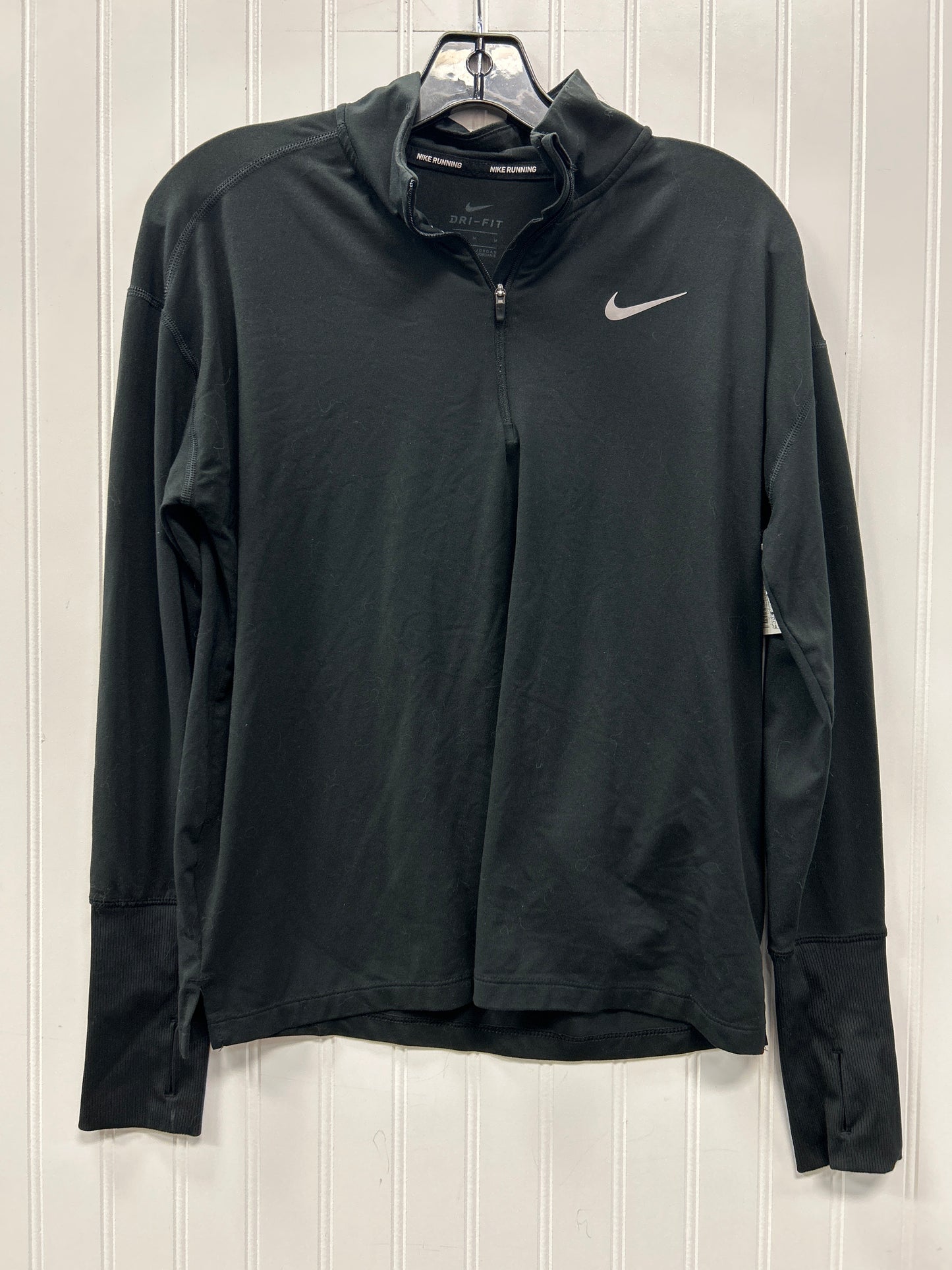 Athletic Top Ls Collar By Nike Apparel In Black, Size:M