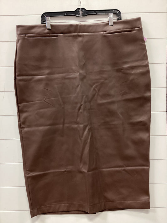 Skirt Midi By Lane Bryant In Brown, Size:20