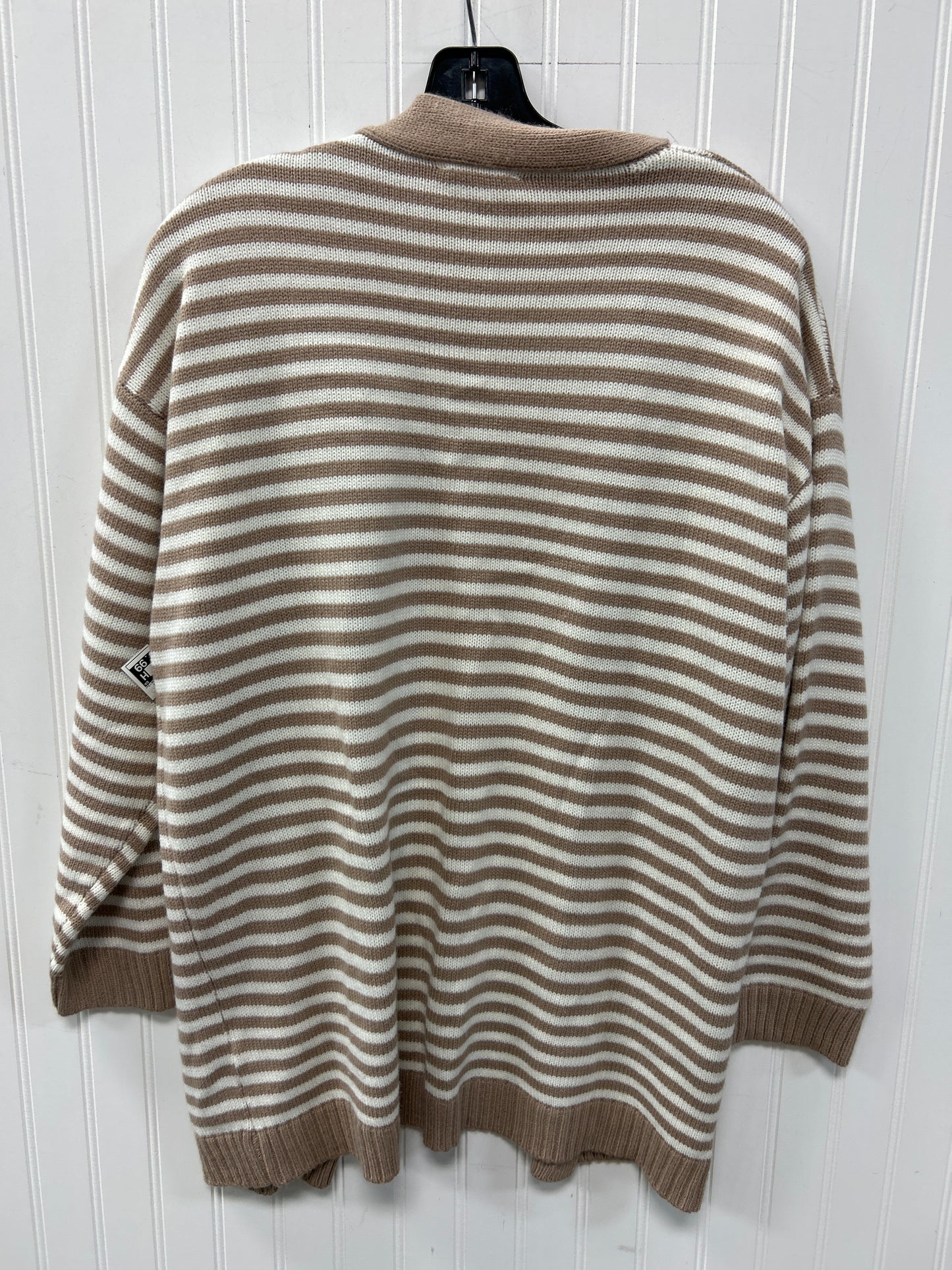 Sweater Cardigan By Cmc In Tan, Size:L