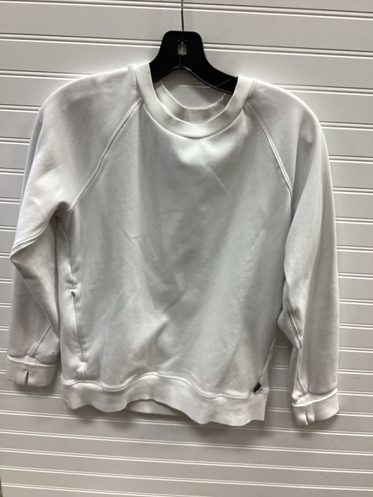 Athletic Sweatshirt Crewneck By Athleta In White, Size:Sp