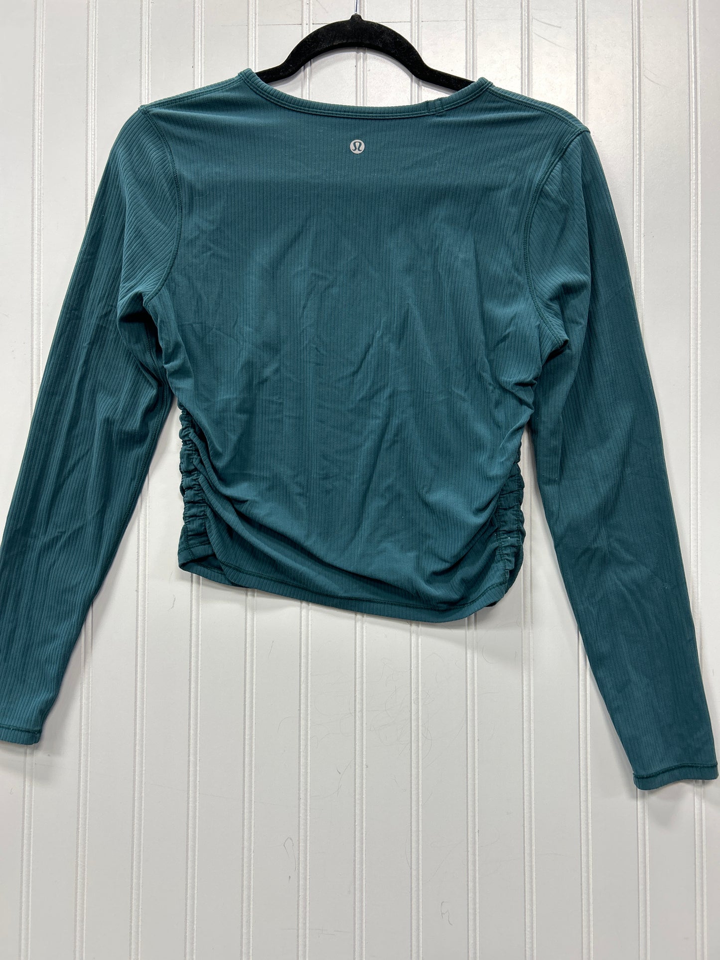 Athletic Top Ls Collar By Lululemon In Teal, Size:Xs