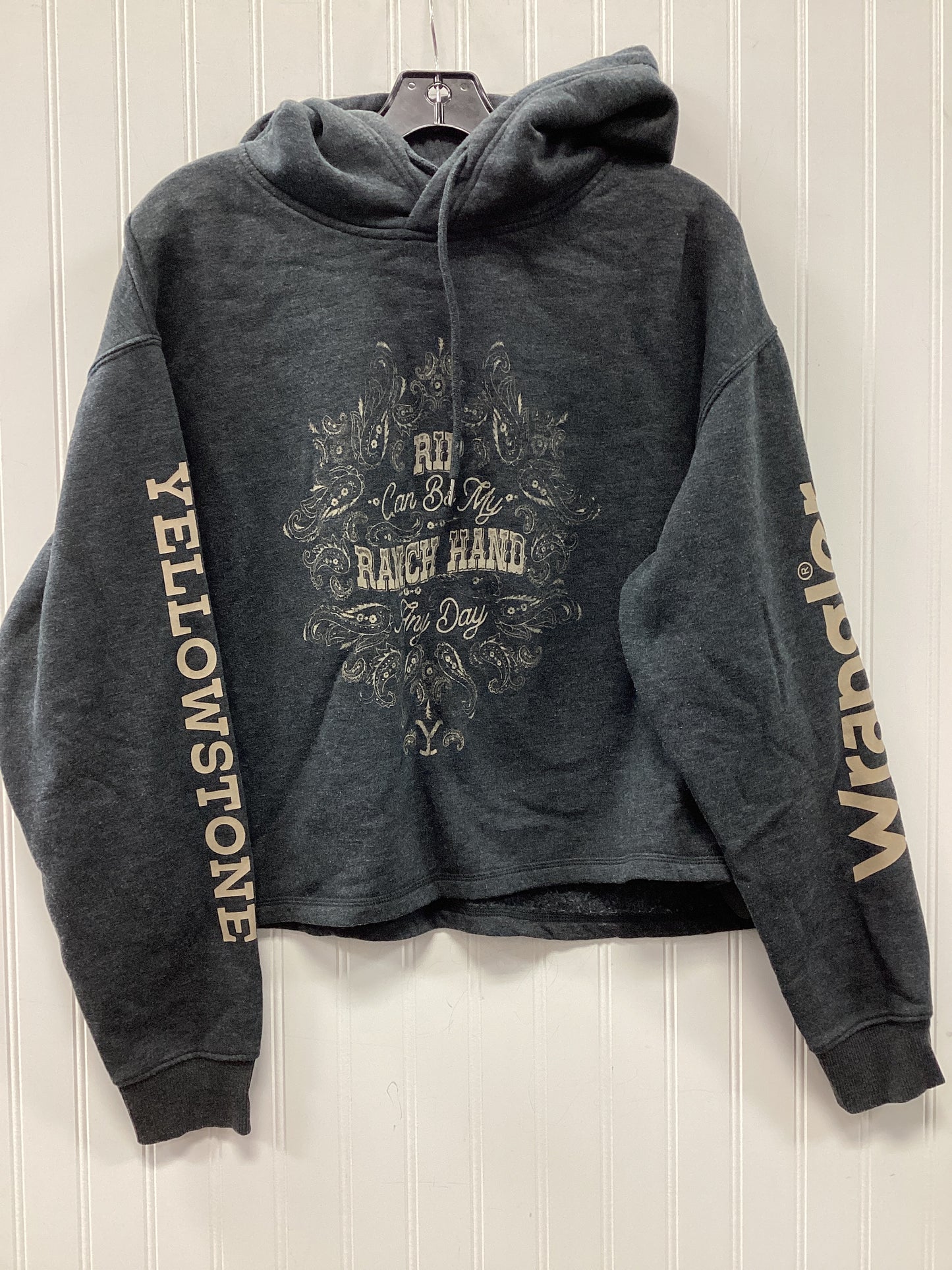 Sweatshirt Hoodie By Wrangler In Grey, Size:L