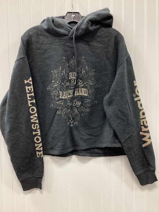 Sweatshirt Hoodie By Wrangler In Grey, Size:L