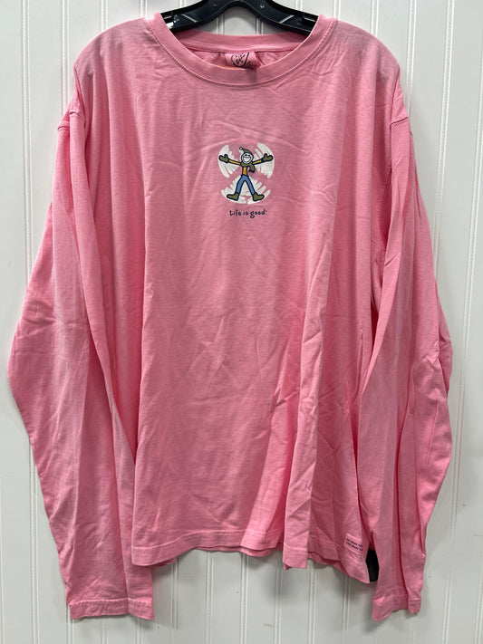 Top Ls By Life Is Good In Pink, Size:1X NWT