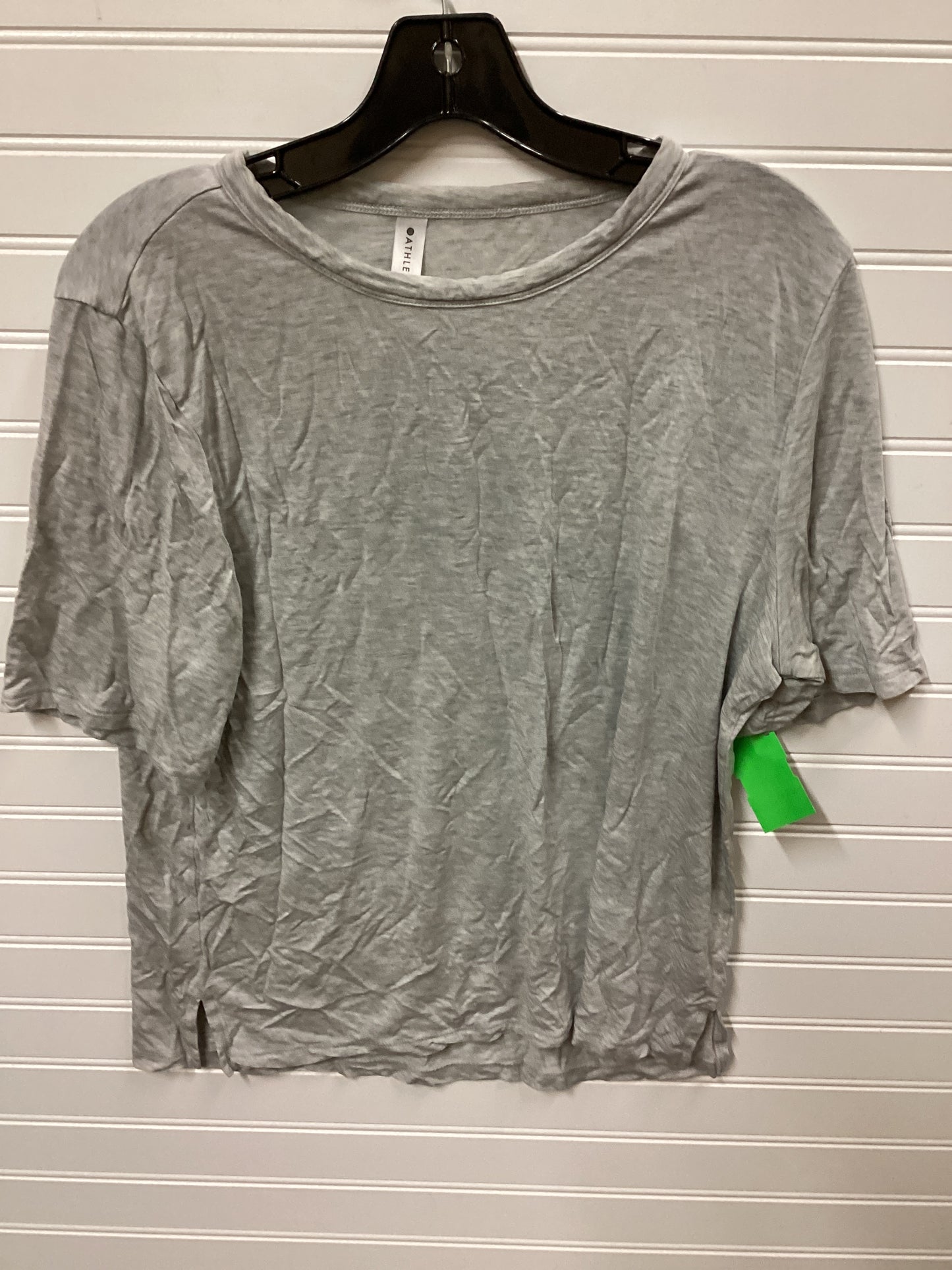 Athletic Top Ss By Athleta In Grey, Size:S