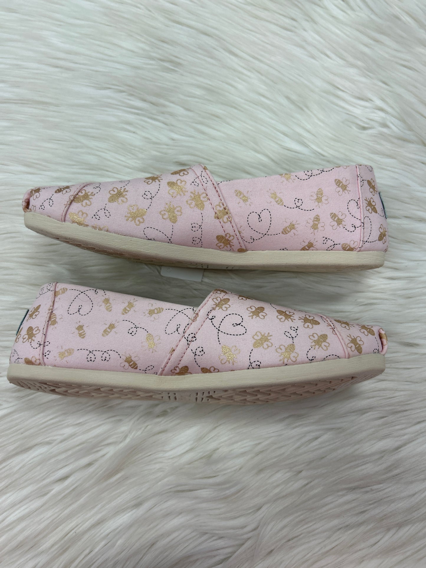 Shoes Flats By Toms In Pink, Size:8