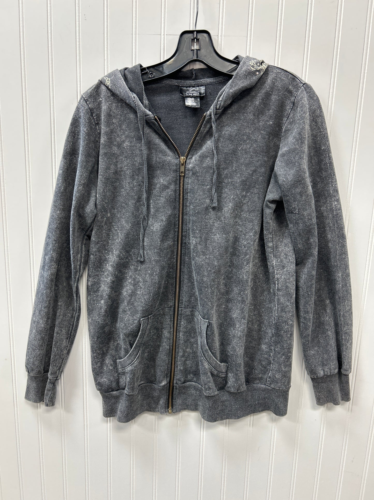 Sweatshirt Hoodie By Clothes Mentor In Grey, Size:M