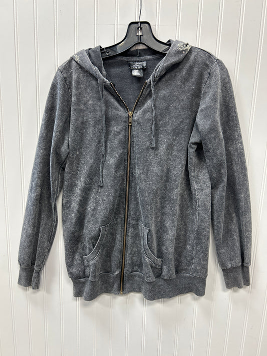 Sweatshirt Hoodie By Clothes Mentor In Grey, Size:M