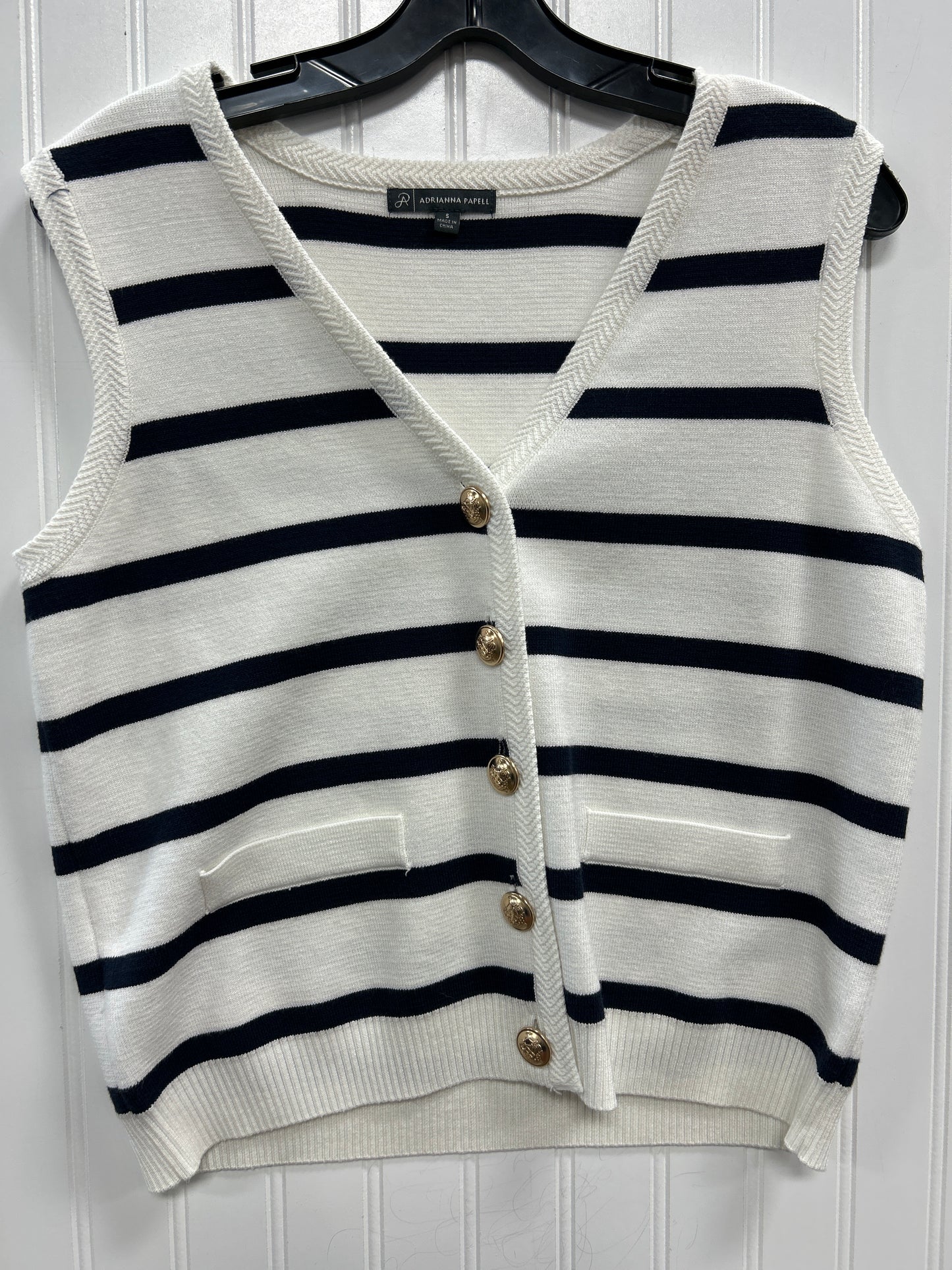 Top Sleeveless By Adrianna Papell In White, Size:S