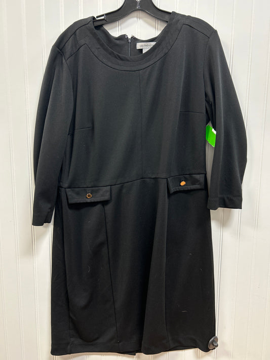 Dress Casual Midi By Liz Claiborne In Black, Size:Xl