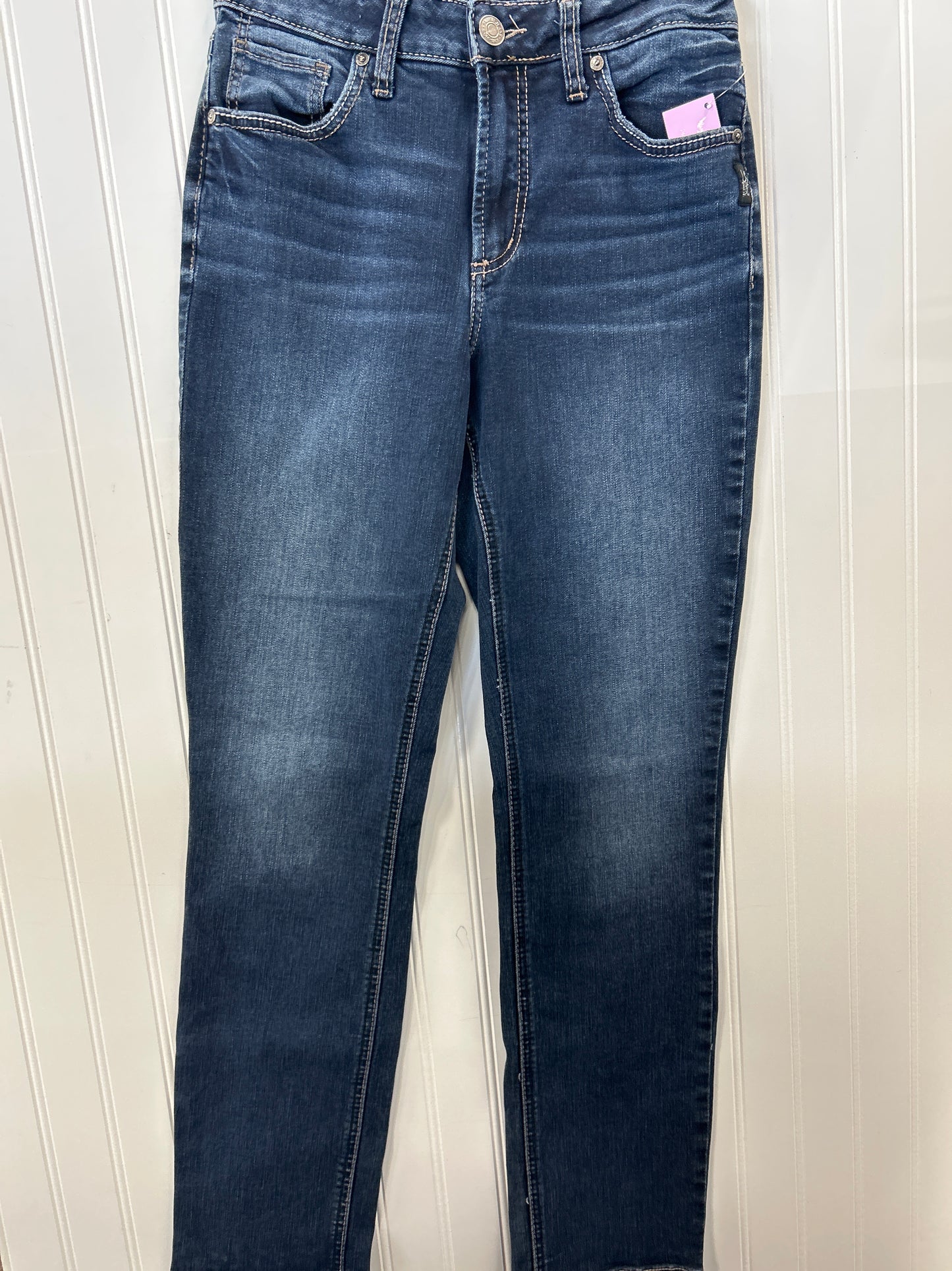 Jeans Straight By Silver In Blue Denim, Size:6