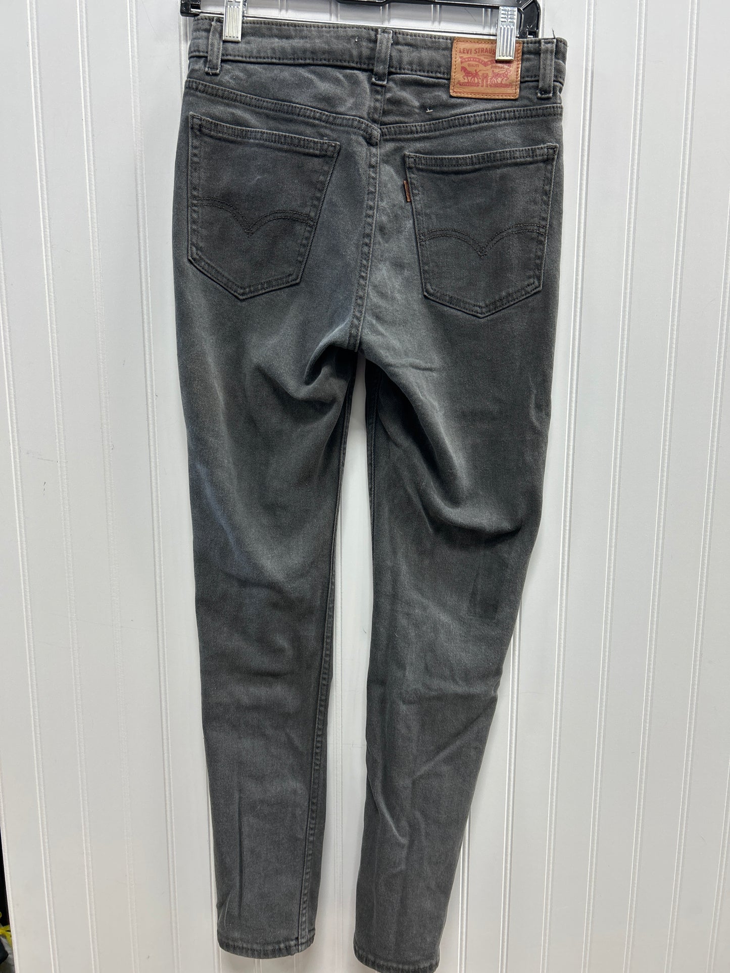 Jeans Skinny By Levis In Black Denim, Size:4