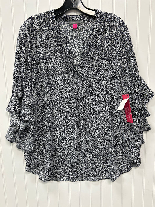 Top Ss By Vince Camuto In Black & White, Size:Xl