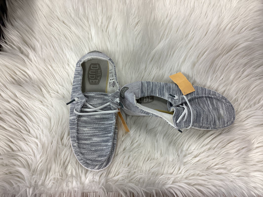 Shoes Flats By Hey Dude In Grey, Size:6