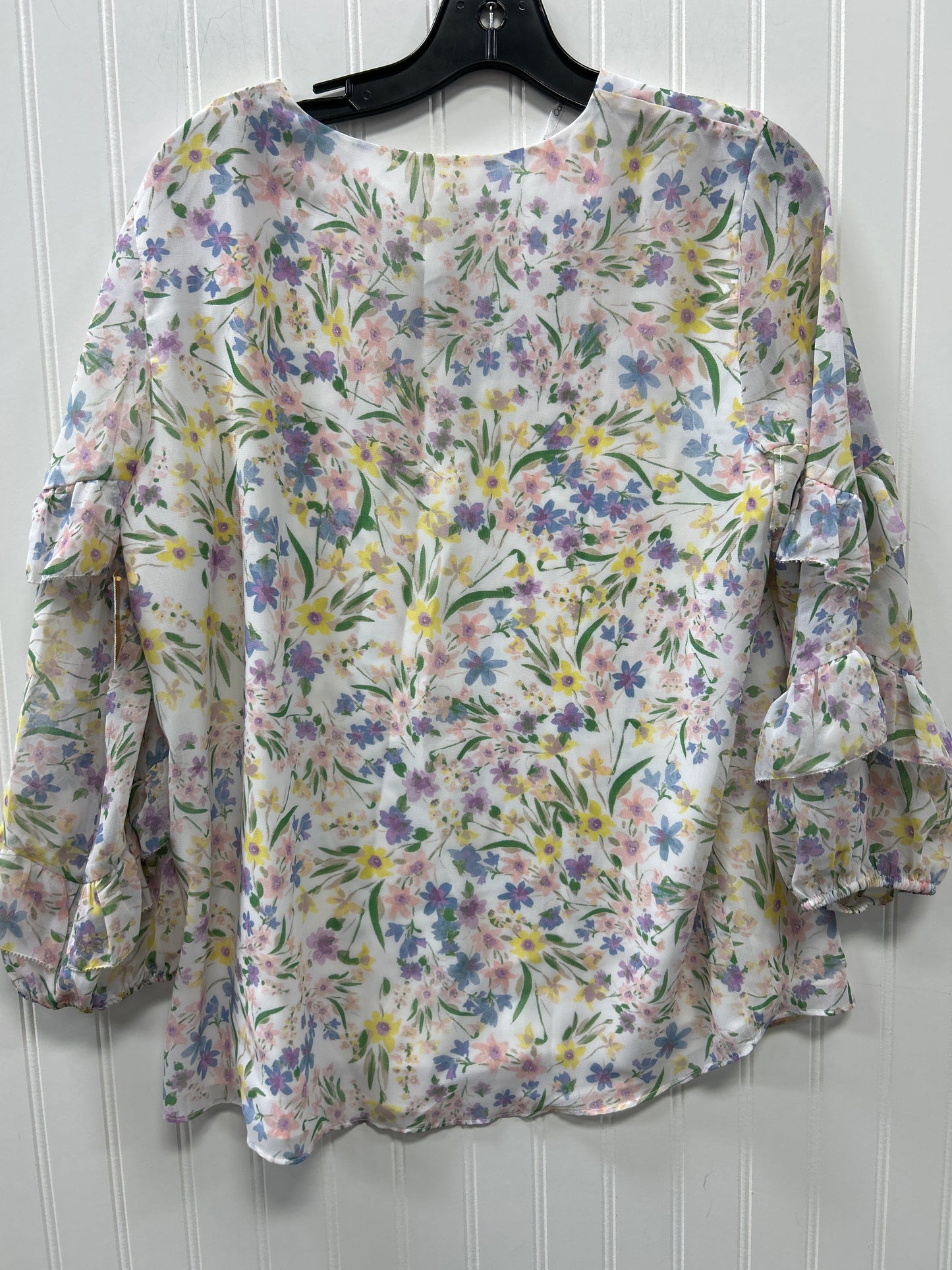 Top Ls By Calvin Klein In Floral Print, Size:M NWT