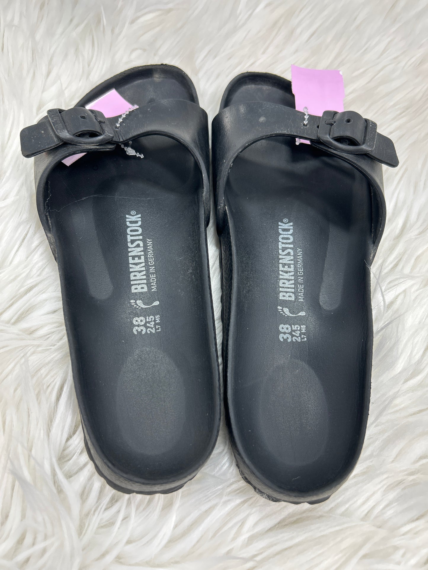 Sandals Flats By Birkenstock In Black, Size:7
