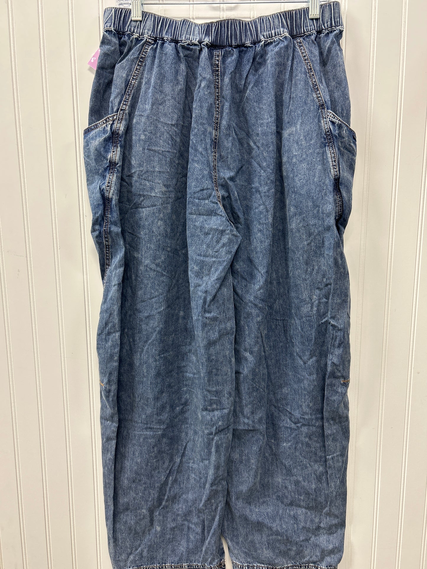 Jeans Wide Leg By New In In Blue Denim, Size:L