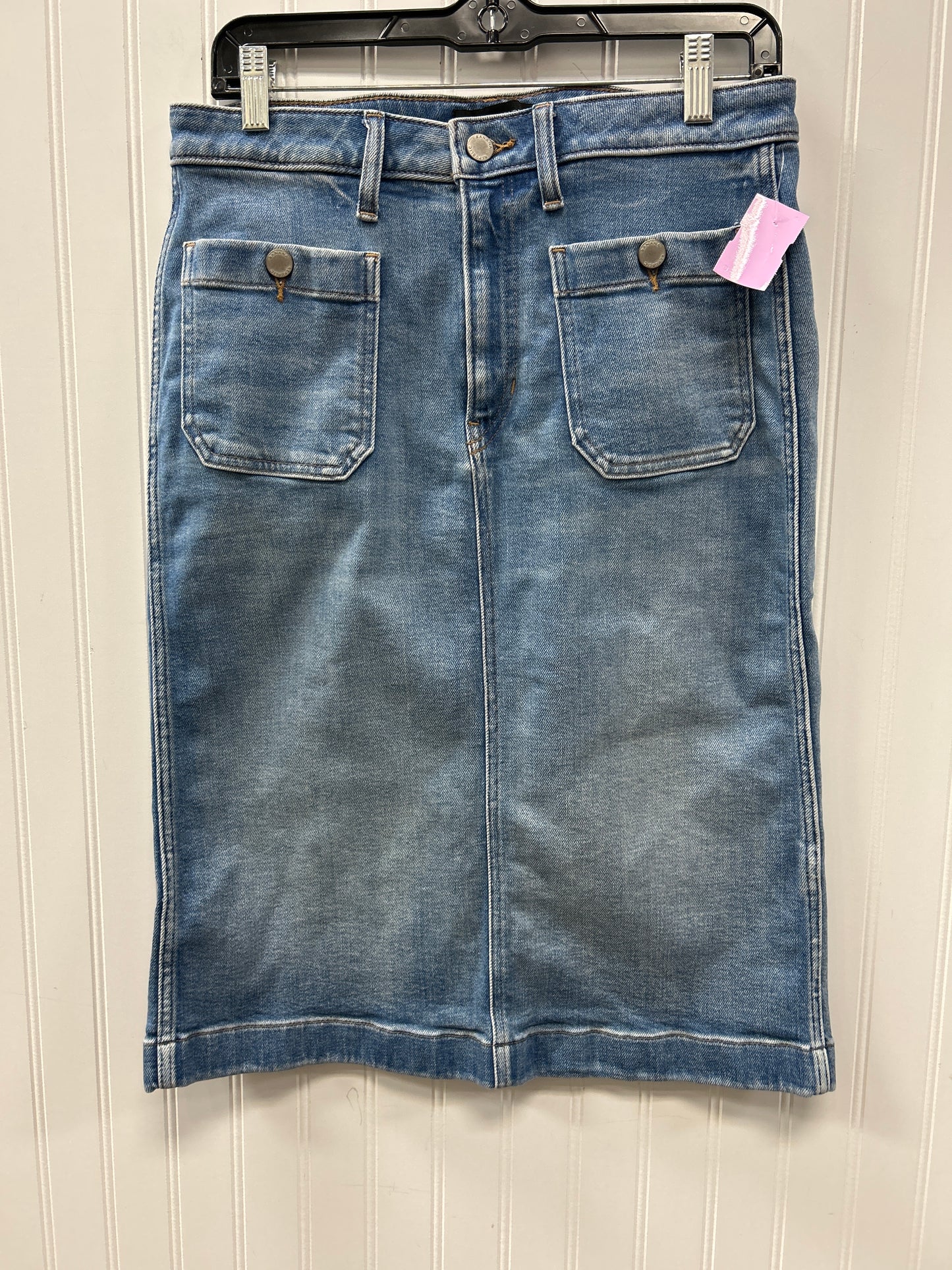 Skirt Midi By Banana Republic In Blue Denim, Size:8