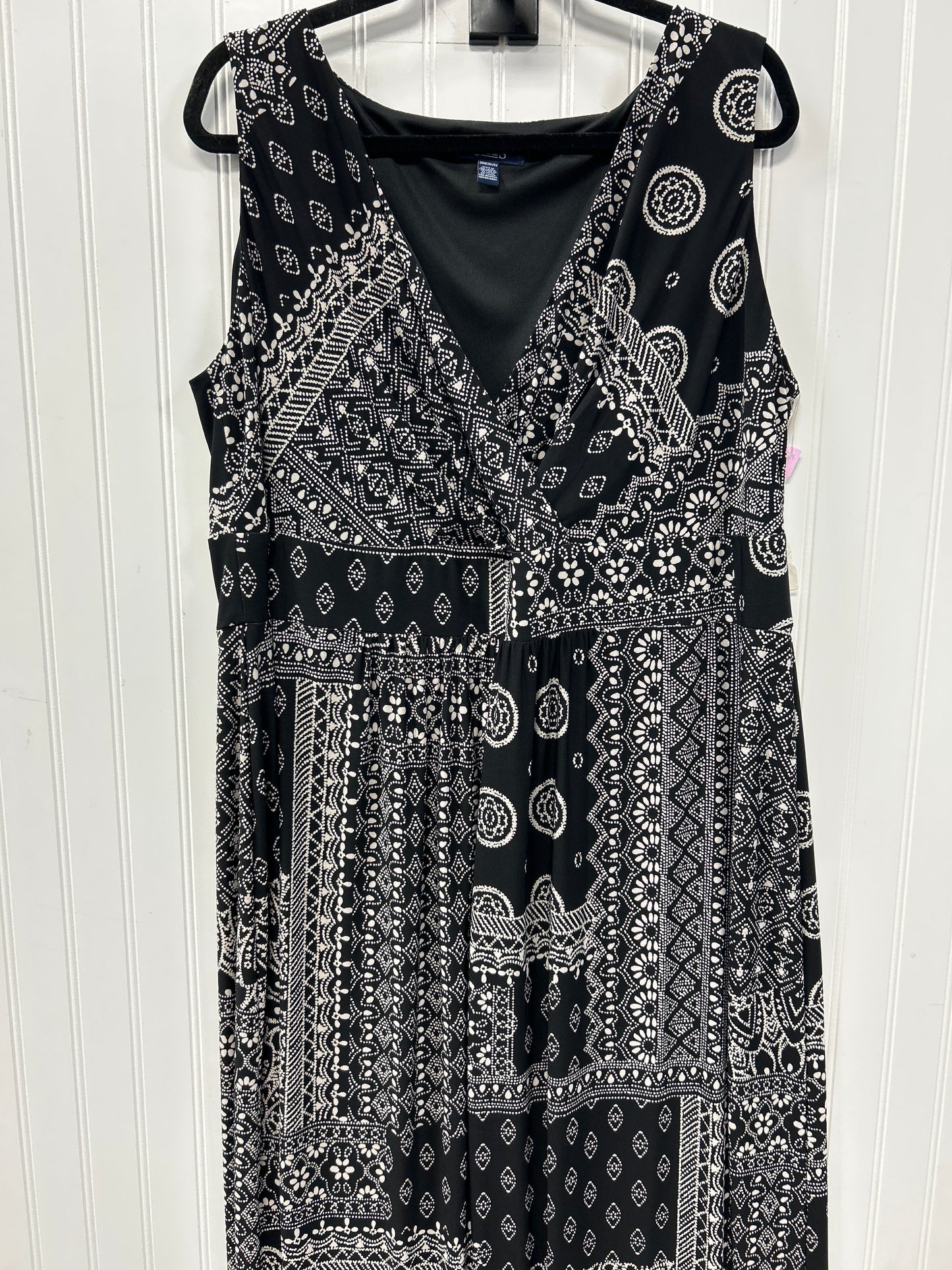 Dress Casual Maxi By Chaps In Black, Size:1X