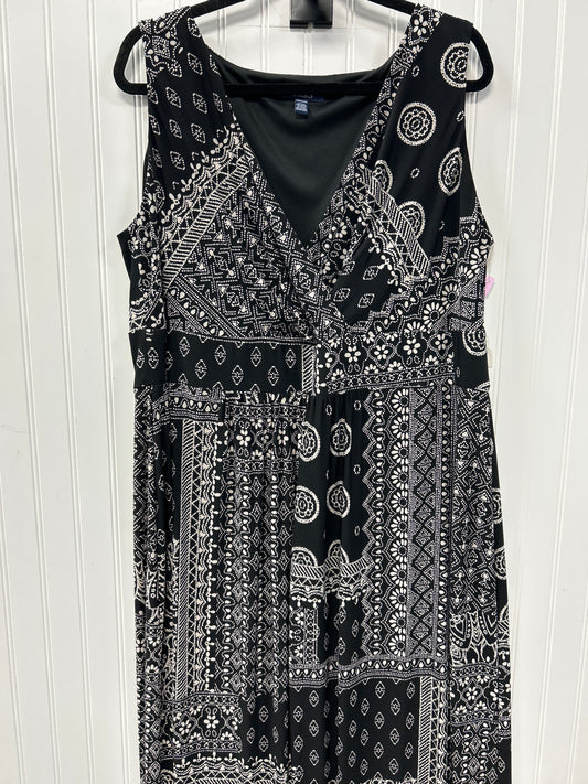Dress Casual Maxi By Chaps In Black, Size:1X
