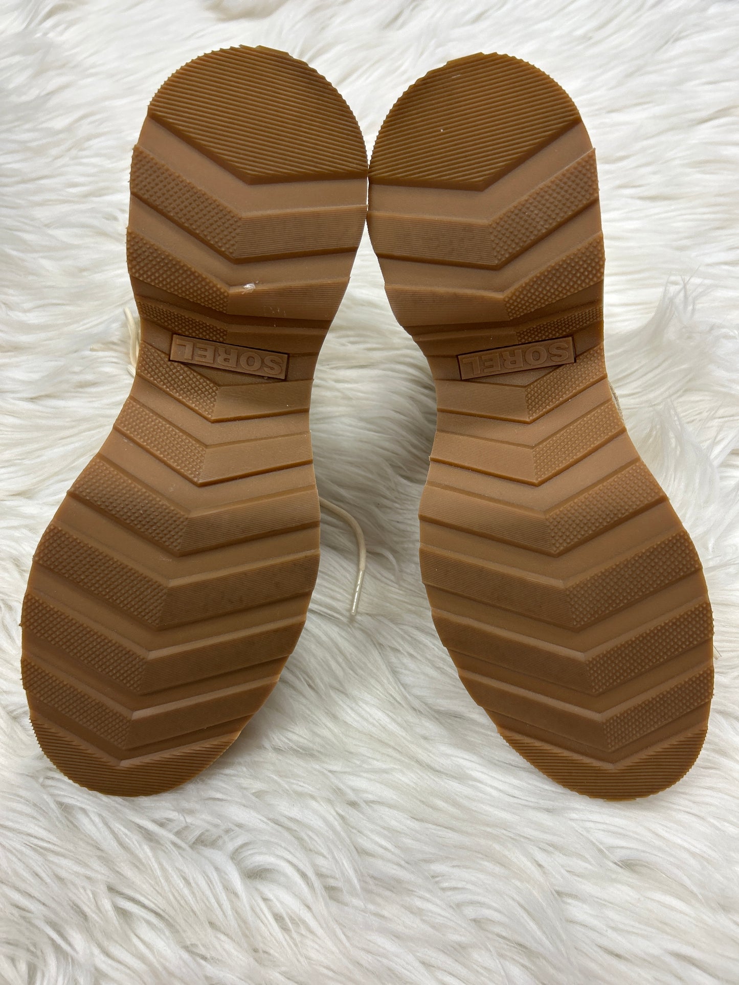Boots Ankle Heels By Sorel In Cream, Size:7