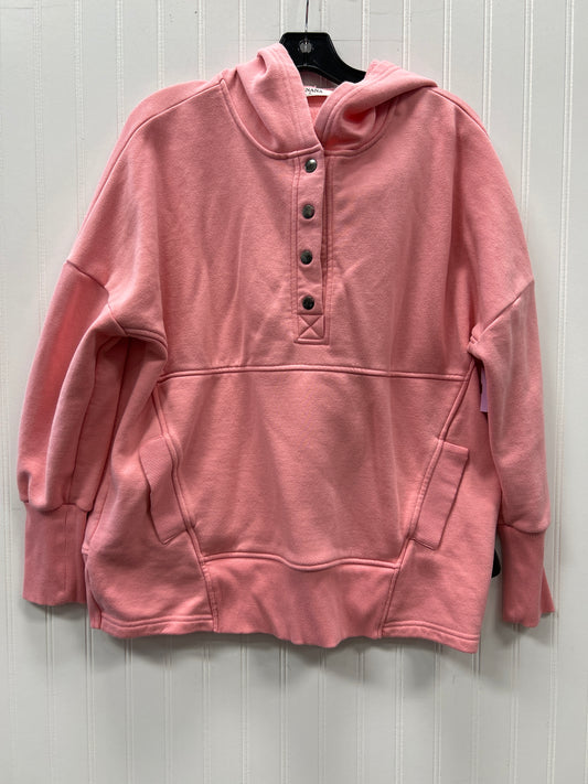 Sweatshirt Hoodie By Zenana In Pink, Size:L