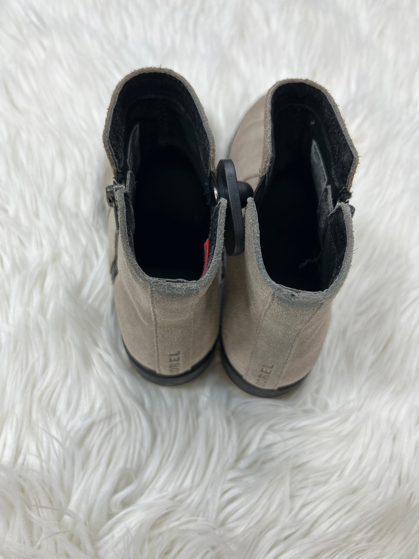 Boots Ankle Heels By Sorel In Grey, Size:7.5
