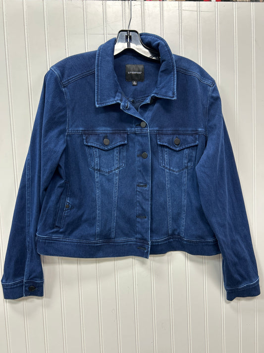 Jacket Denim By Liverpool In Blue Denim, Size:Xl
