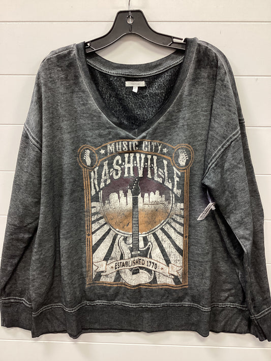Top Ls By Maurices In Grey, Size:1X