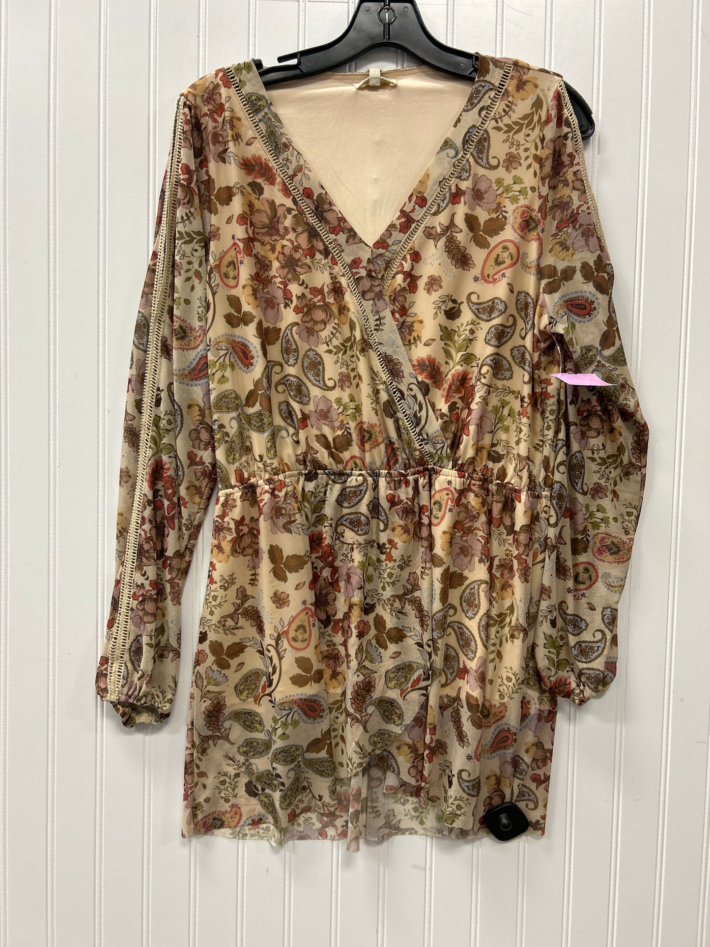 Tunic Ls By Bke In Tan, Size:M