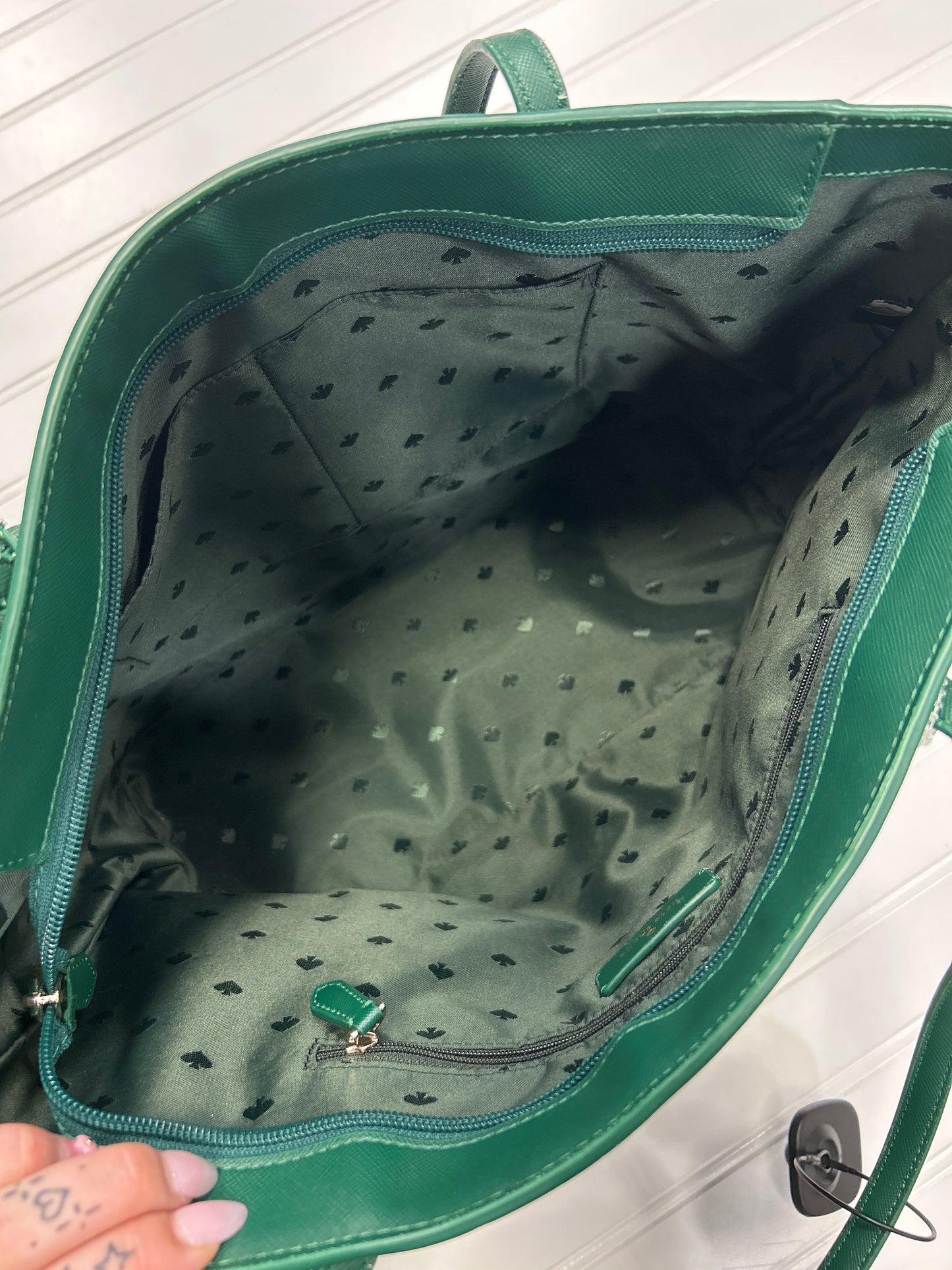 Handbag Designer By Kate Spade In Green, Size:Large