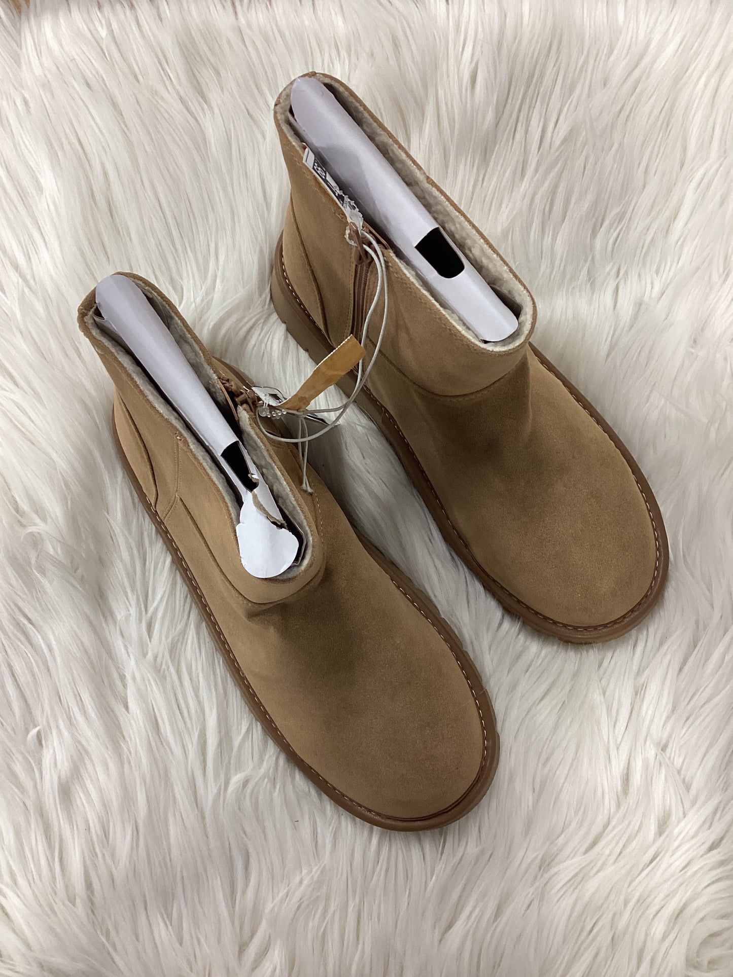 Boots Ankle Heels By Universal Thread In Tan, Size:9