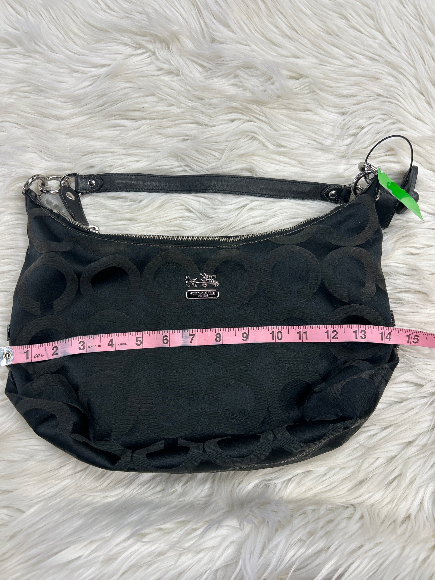 Handbag Designer By Coach In Black, Size:Medium