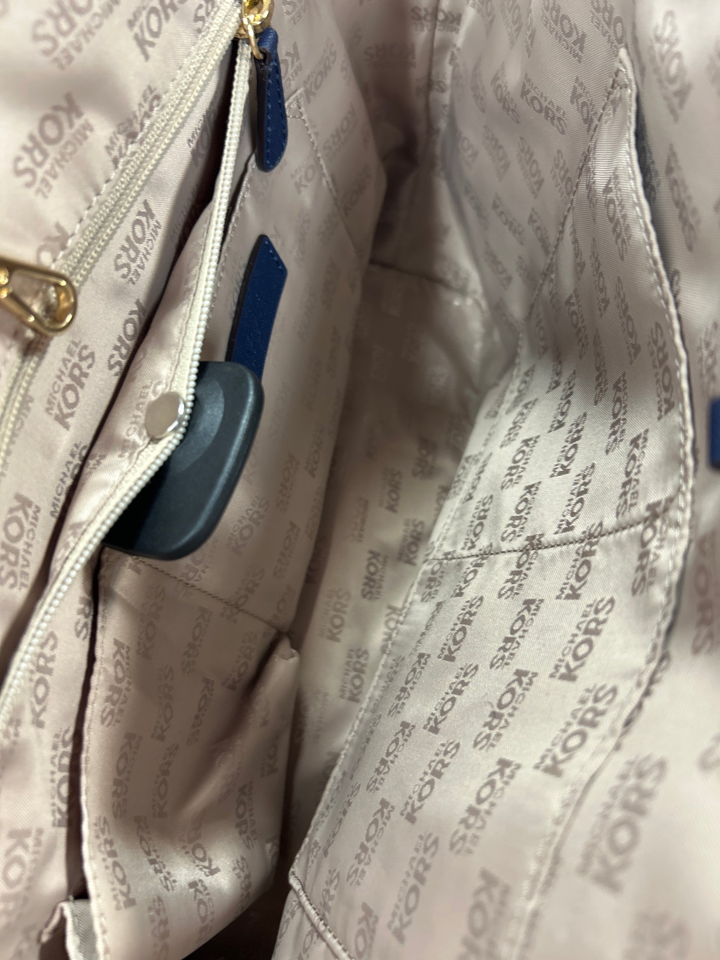 Handbag Designer By Michael Kors In Blue, Size:Large