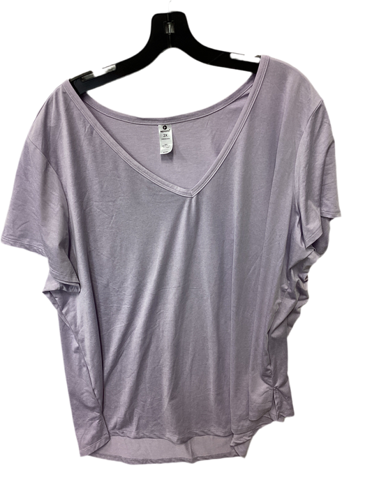 Athletic Top Ss By 90 Degrees By Reflex In Purple, Size:2X