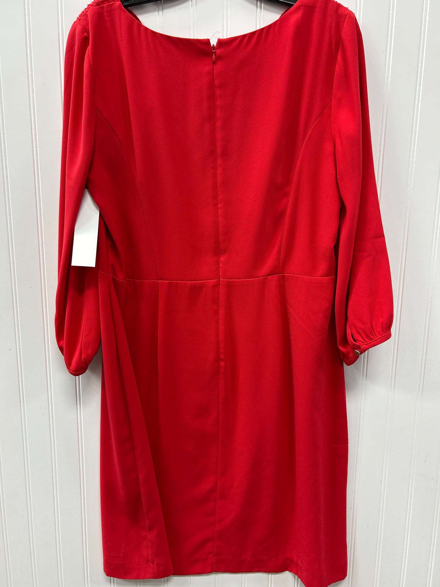 Dress Casual Midi By Talbots In Red, Size:12