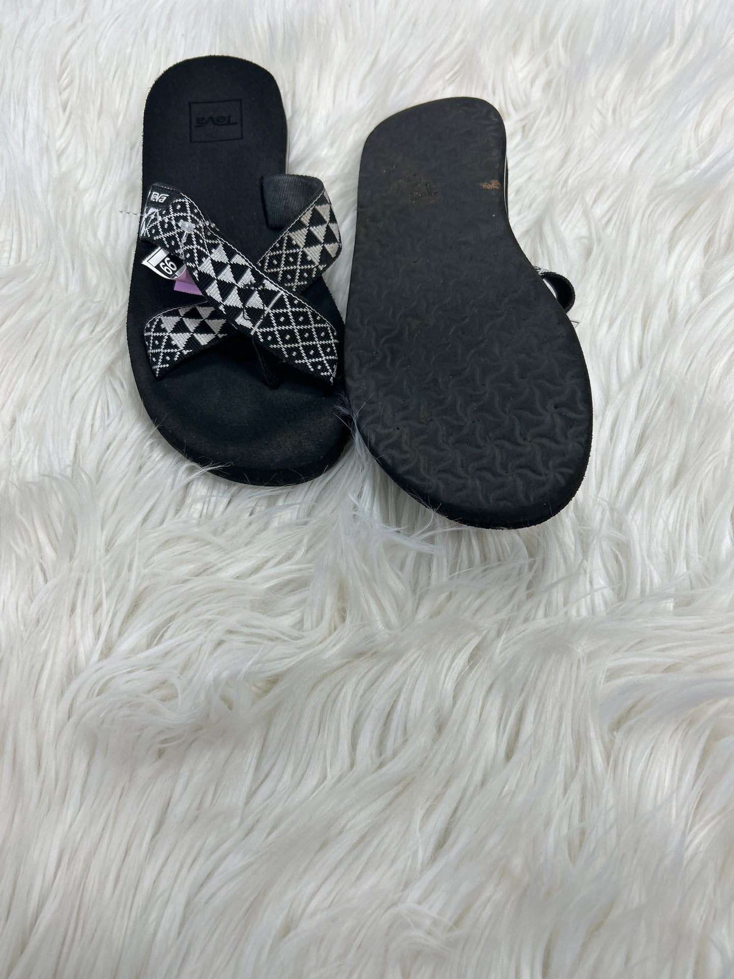 Sandals Flip Flops By Teva In Black, Size:5