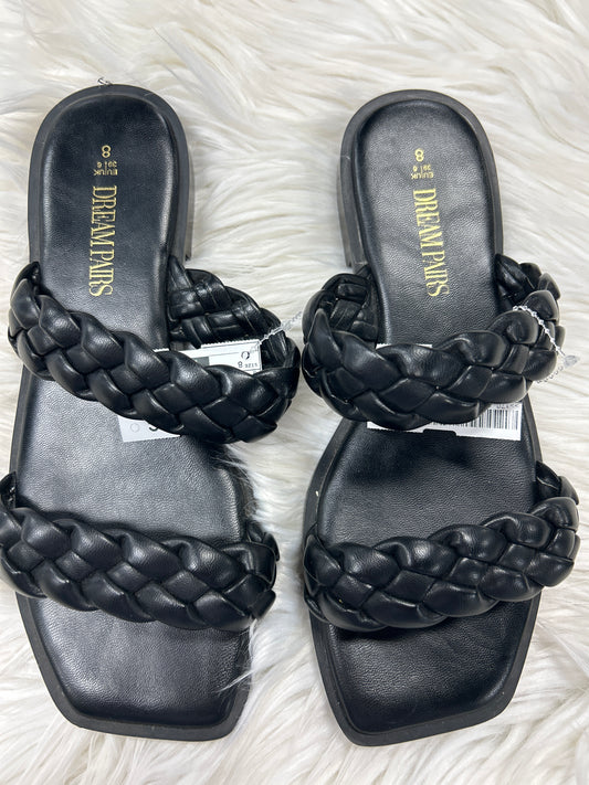 Sandals Flats By Dream Pairs In Black, Size:8