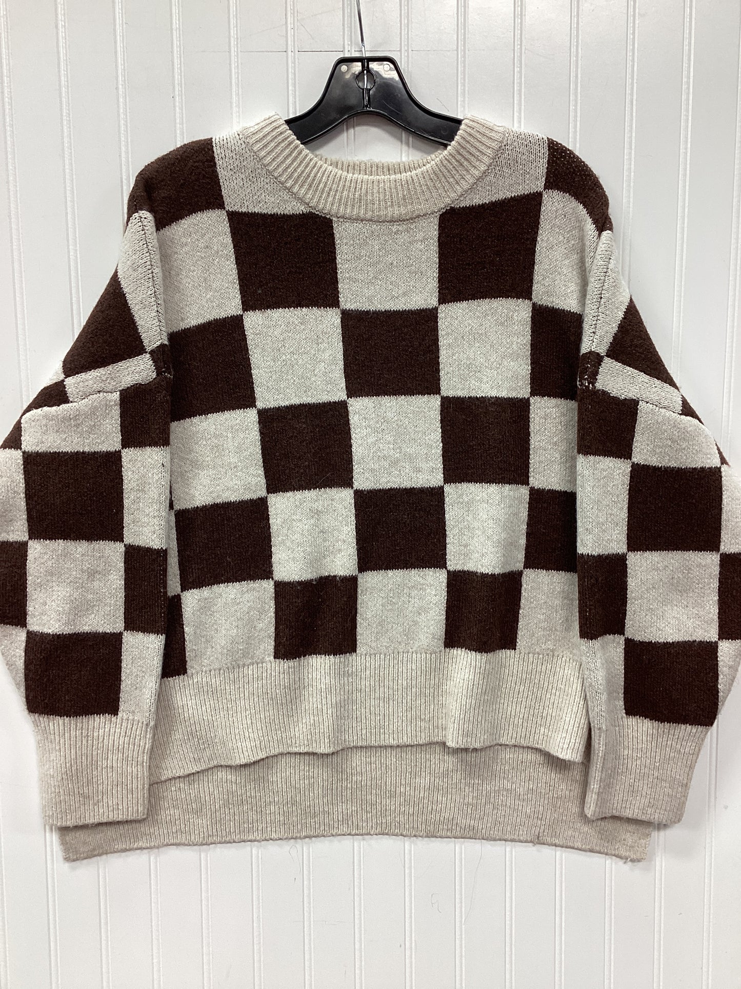 Sweater By Sincerely Jules In Brown & Cream, Size:L
