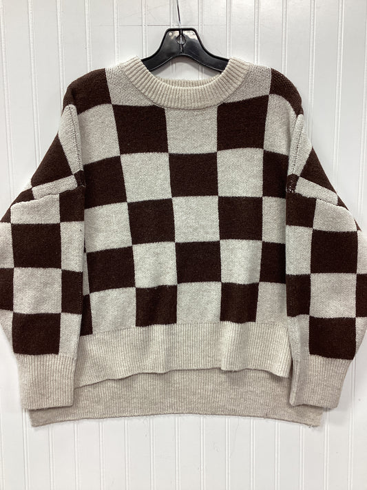 Sweater By Sincerely Jules In Brown & Cream, Size:L
