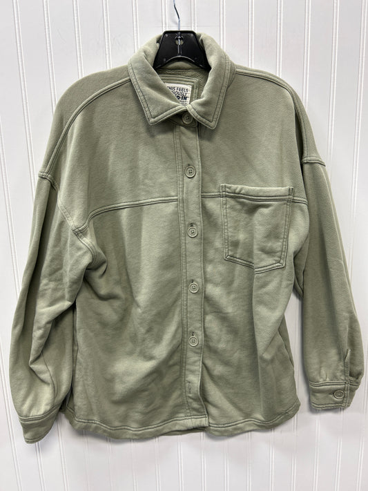 Jacket Shirt By American Eagle In Green, Size:S