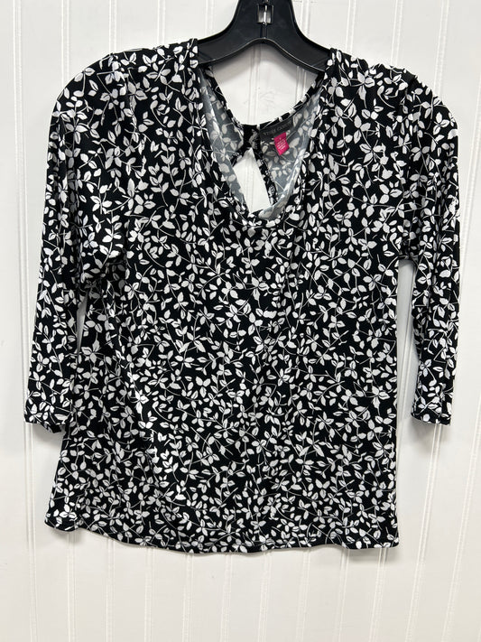 Top Ls By Vince Camuto In Black & White, Size:S