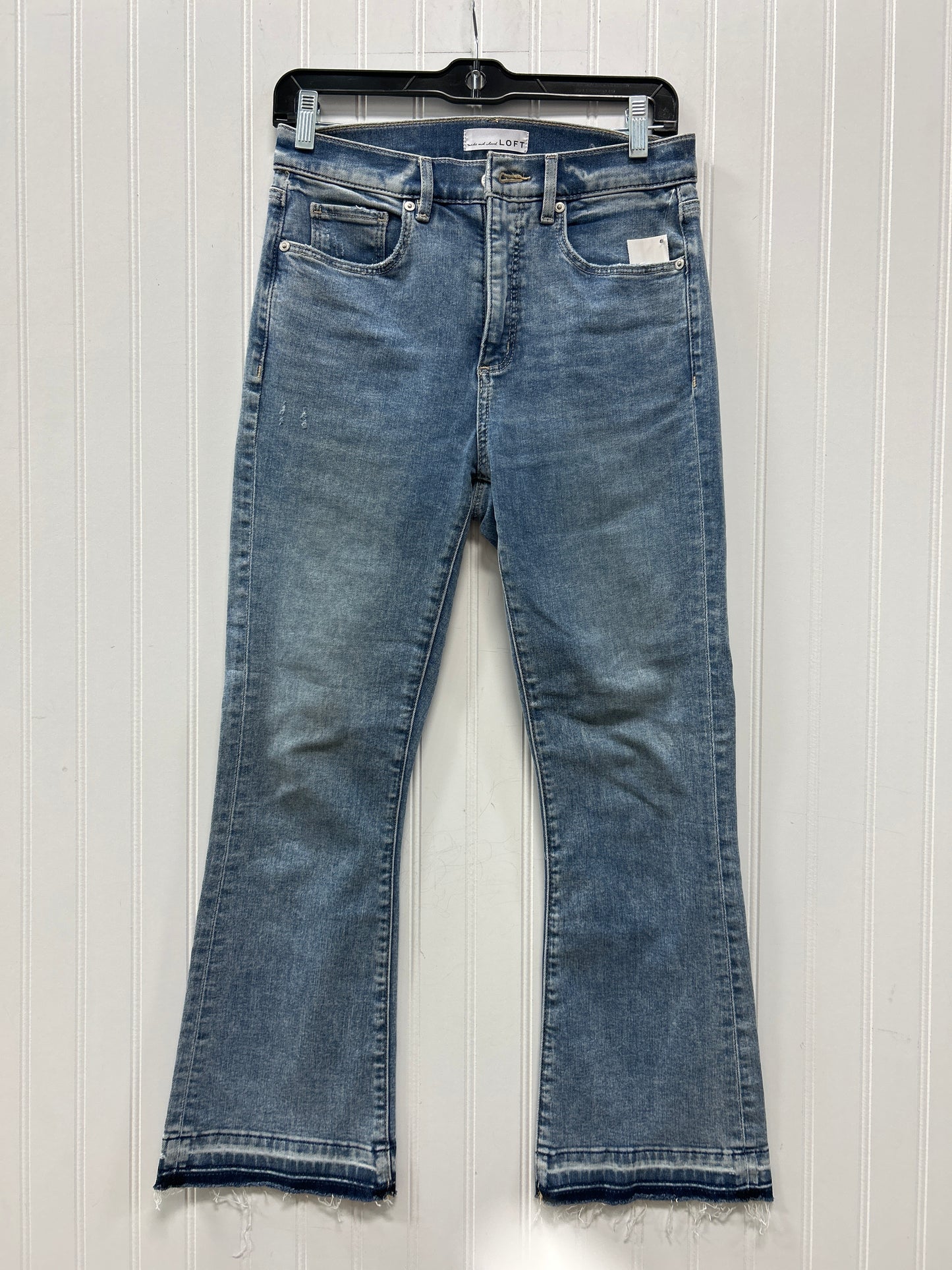 Jeans Flared By Loft In Blue Denim, Size:2