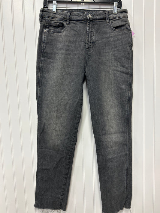 Jeans Straight By Old Navy In Black Denim, Size:8