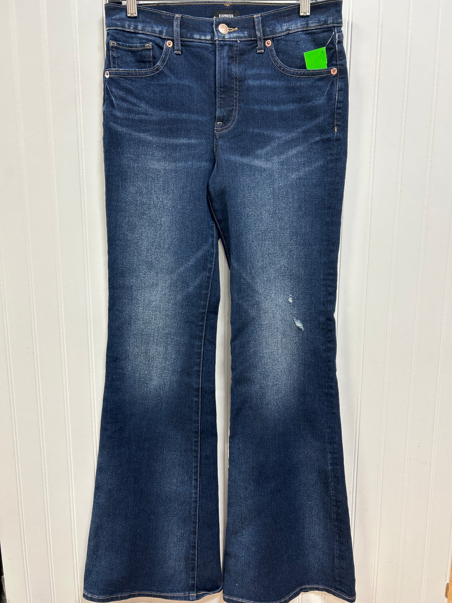 Jeans Straight By Express In Blue Denim, Size:4