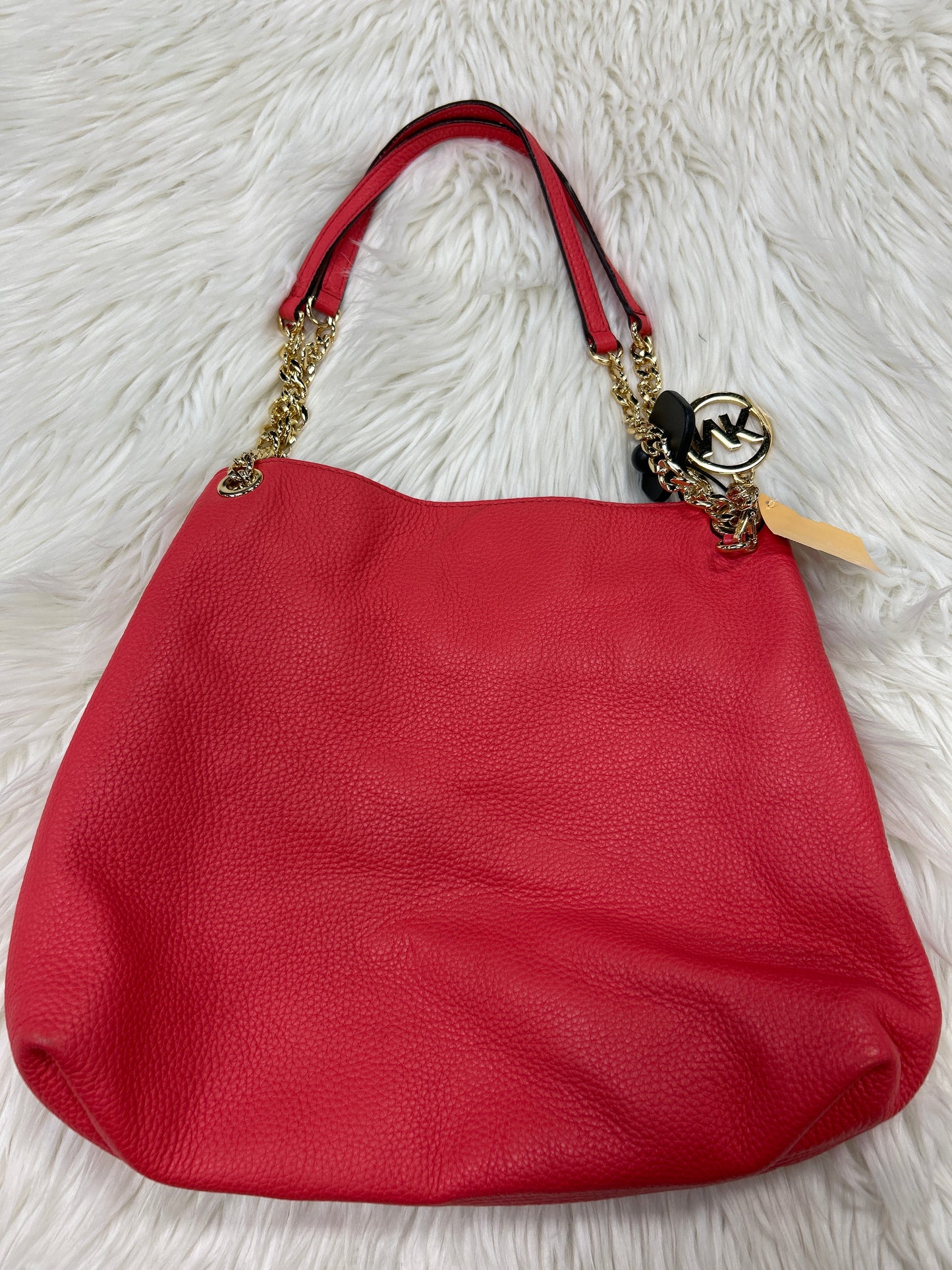 Handbag Designer By Michael Kors In Coral, Size:Medium