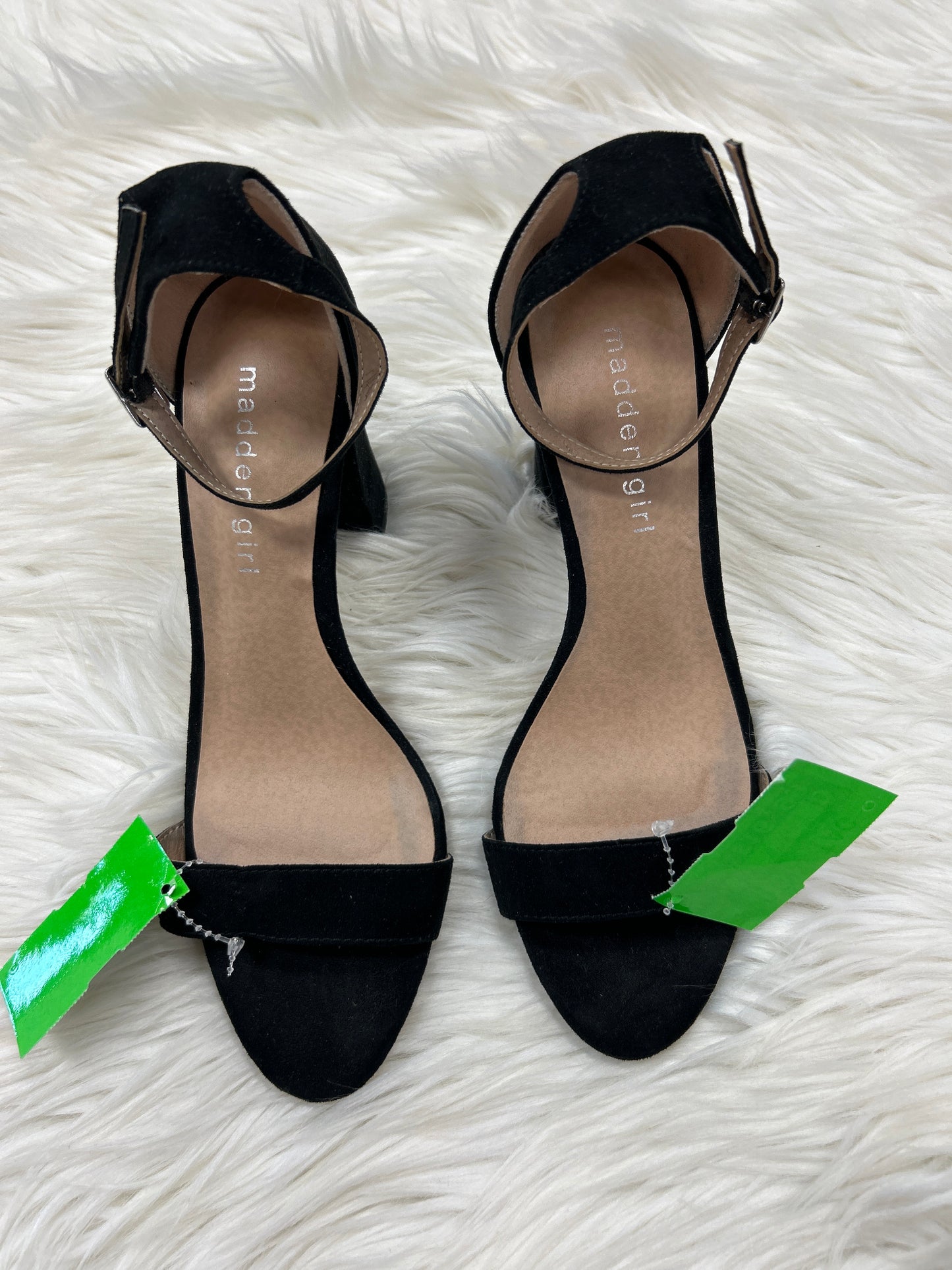 Sandals Heels Block By Madden Girl In Black, Size:6.5