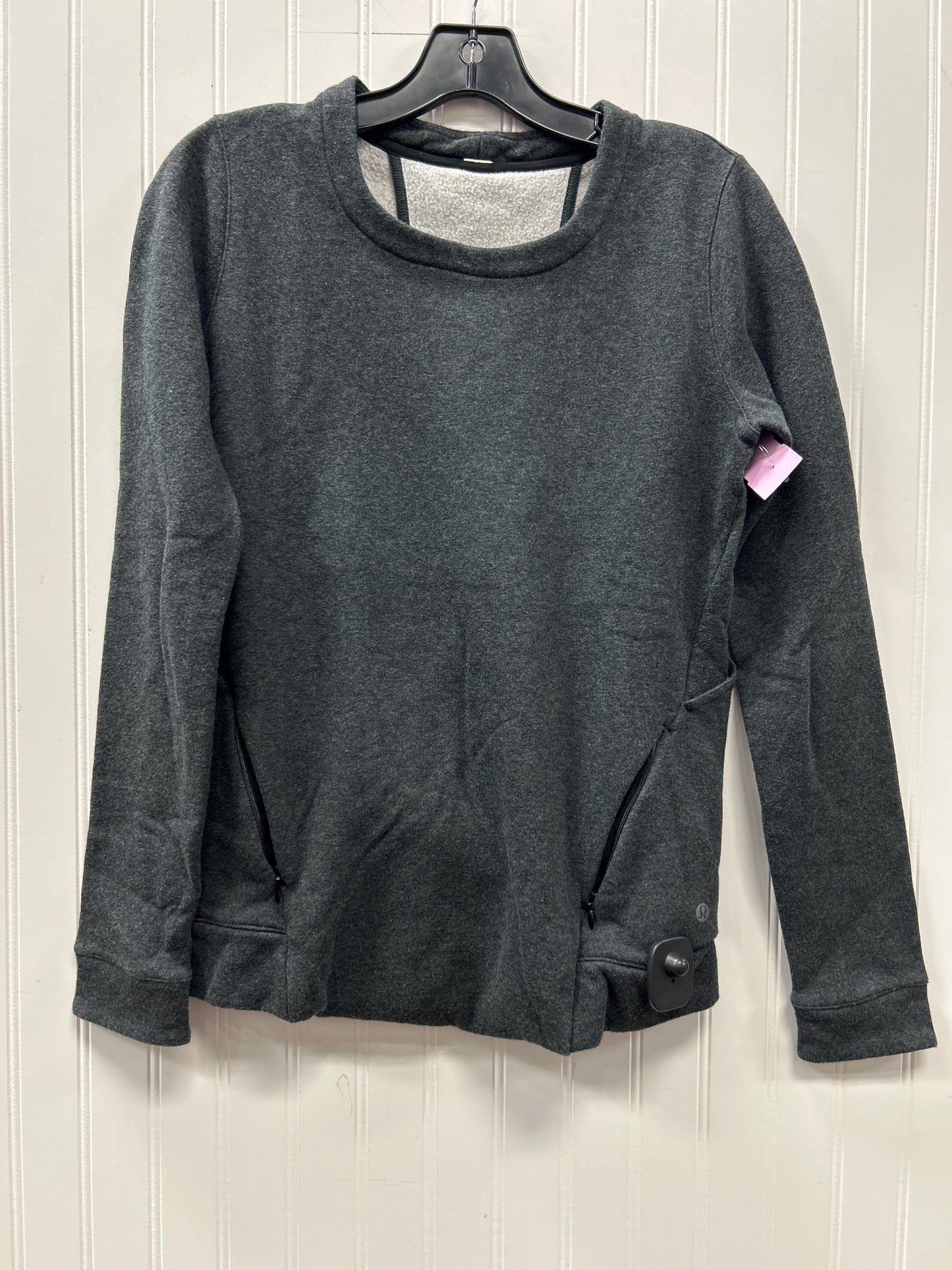 Athletic Sweatshirt Crewneck By Lululemon In Grey, Size:6
