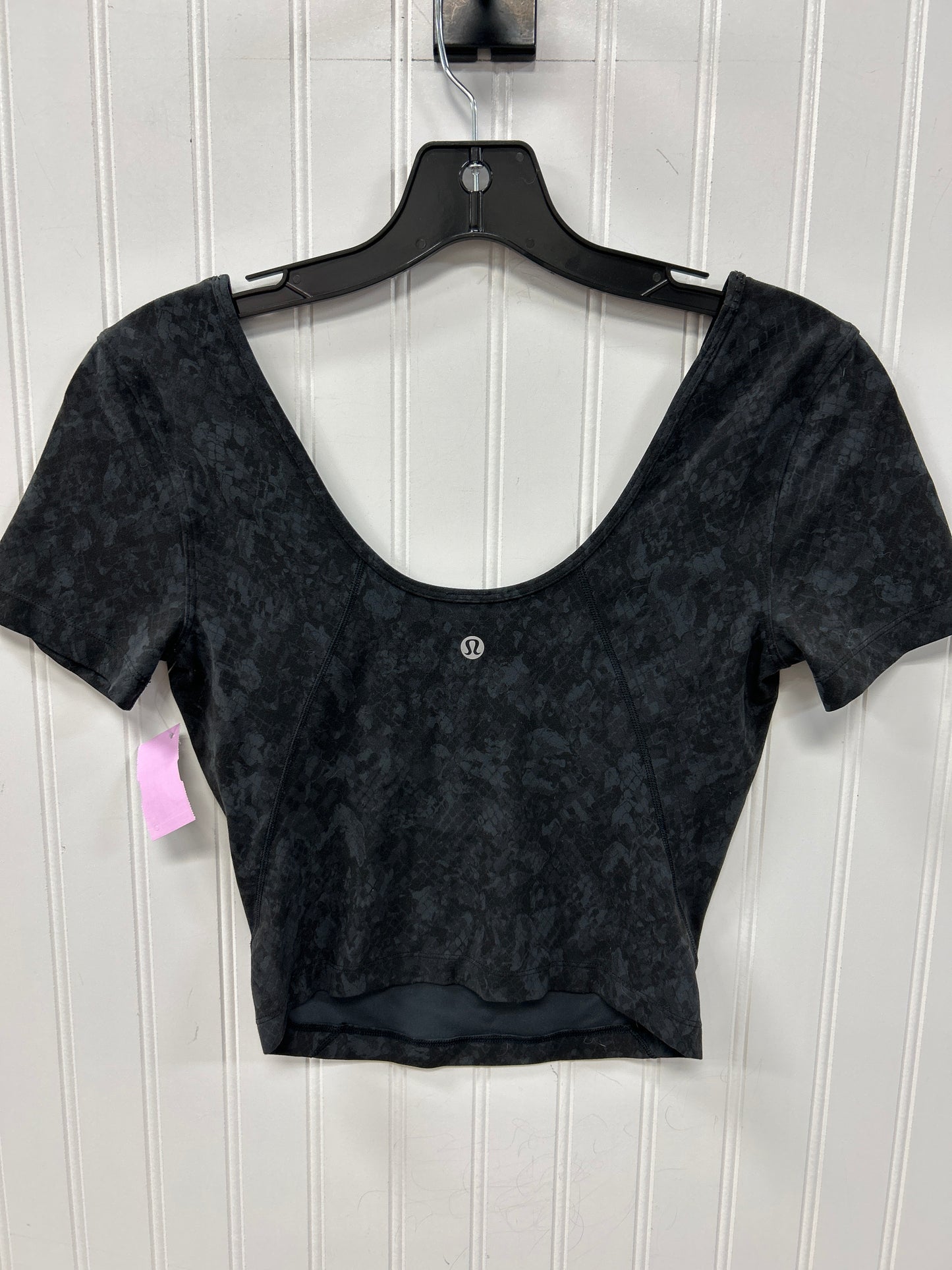 Athletic Top Ss By Lululemon In Black, Size:S